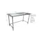 Bk Resources Stainless Steel Work Table With Open Base, Plastic Feet, 60"Wx24"D SVTOB-6024 - alternate 3